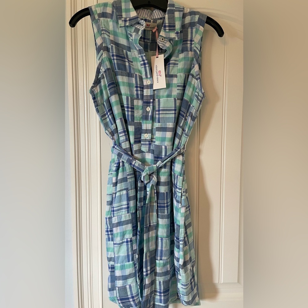 NWT Vineyard Vines Women’s Madras Sleeveless Dress Size 4